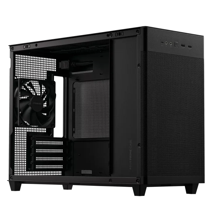 ASUS Prime AP201 | Mini Tower ATX Case | Tempered Glass | 120mm Rear Fan | Micro-ATX / Mini-ITX - New - Image 5