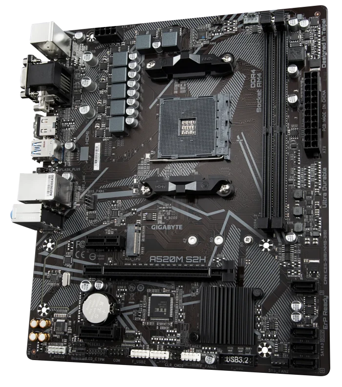 GIGABYTE A520M-S2H | AMD Socket AM4 | Micro ATX | DDR4 64GB Max | PCIe 3.0 M.2 - New - Image 2