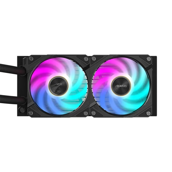 GIGABYTE AORUS WATERFORCE X II 240 | 240mm AIO Liquid Cooler | 2x120mm ARGB Fans | Full-Color LCD Display | Intel & AMD Compatible - New - Image 2