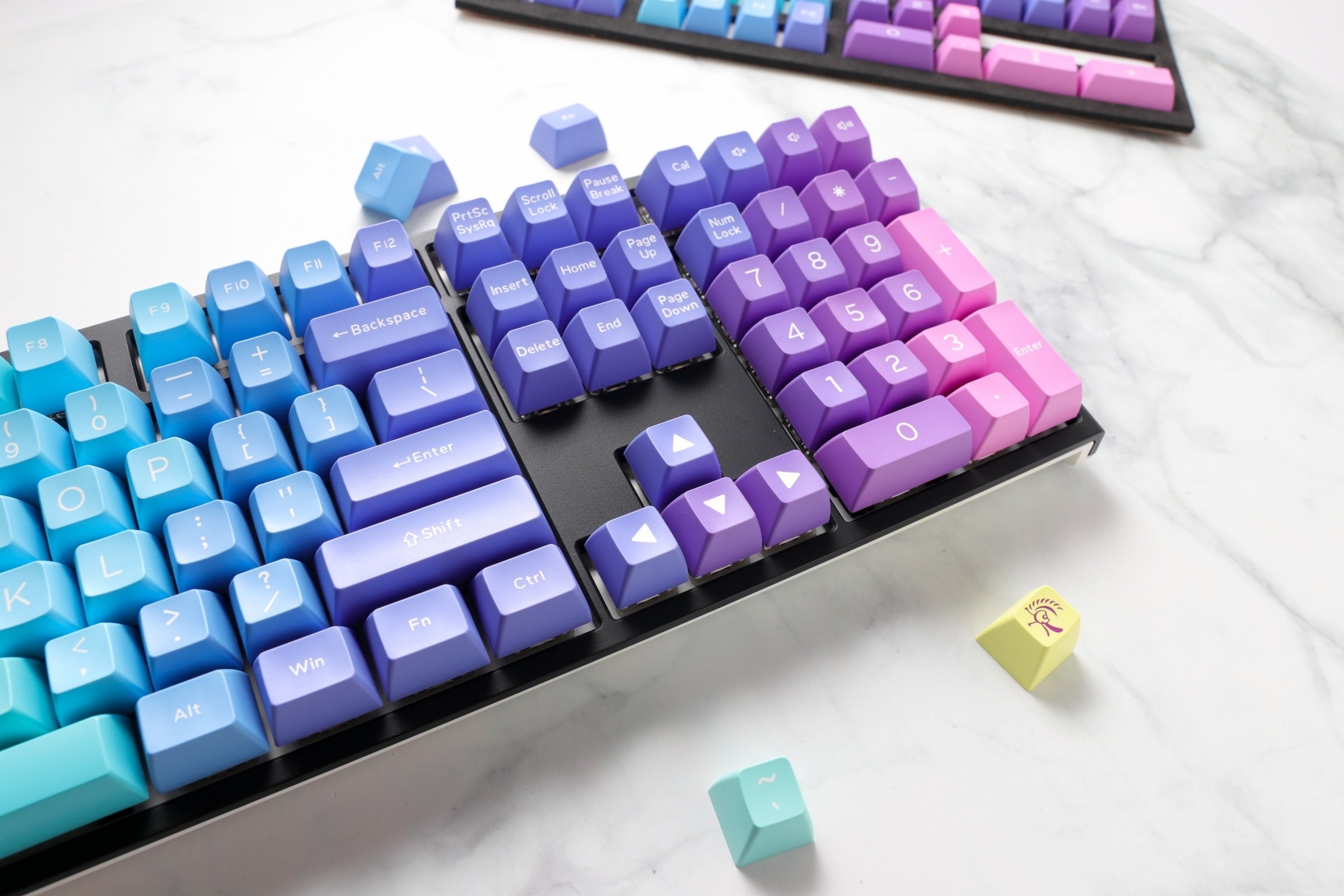 5239_629005cd2bf69_108-Key-ABS-Doubleshot-SA-Keycap-Set-Azure Ducky Azure SA ABS Keycap Set | SA Profile | ABS Material | Azure Colorway - New - Image 1