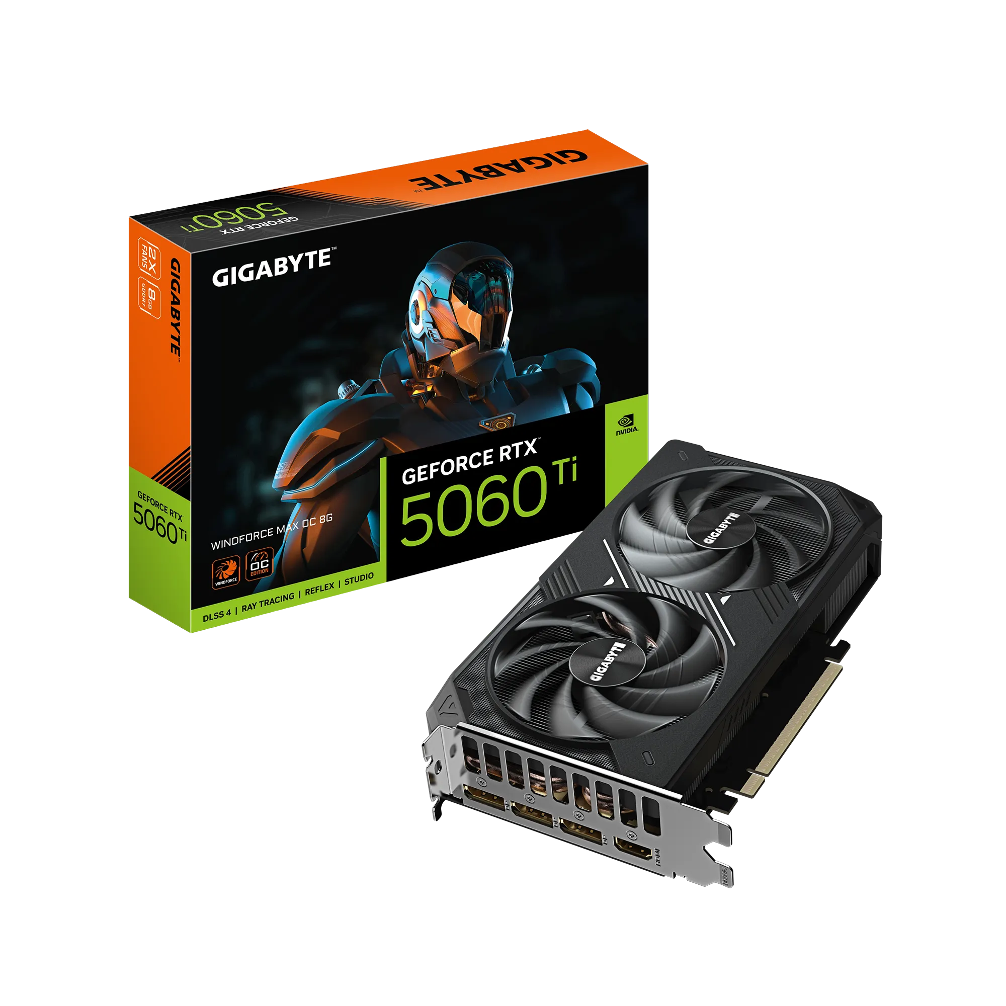 8518bb810cf858fa1e36e51dd5aa04993cb8d7a7 GIGABYTE GeForce RTX 5060 Ti WINDFORCE MAX OC | 8GB GDDR7 | 128-Bit Memory Bus | PCI-E 5.0 | 2587MHz Core Clock - New - Image 1
