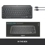 Logitech MX Keys Mini | Wireless Illuminated | Bluetooth + RF | QWERTY Mini Layout - New - Image 4