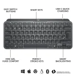 Logitech MX Keys Mini | Wireless Illuminated | Bluetooth + RF | QWERTY Mini Layout - New - Image 12