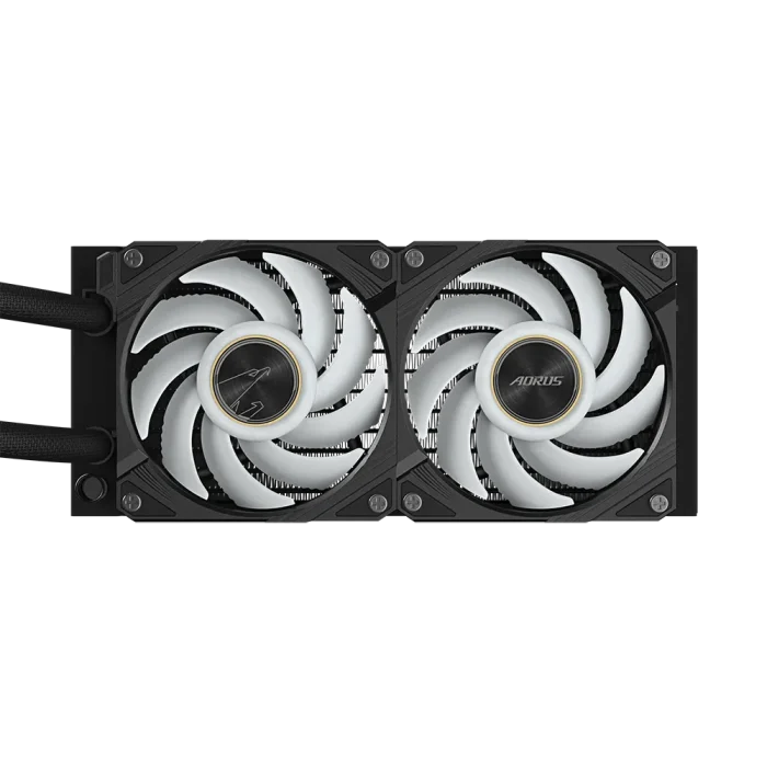 GIGABYTE AORUS WATERFORCE X II 240 | 240mm AIO Liquid Cooler | 2x120mm ARGB Fans | Full-Color LCD Display | Intel & AMD Compatible - New - Image 4