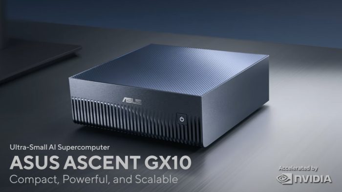 ASUS_ASCENT_GX10_1280X720 ASUS Ascent GX10 | NVIDIA Blackwell GPU | 128GB LPDDR5 RAM | 1TB Storage | ARM v9.2-A CPU - New - Image 1