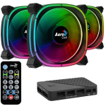 Aerocool Astro 12 Pro | 12cm ARGB Fans x3 | H66F Hub Included | Remote Control | Triple Fan Kit - New
