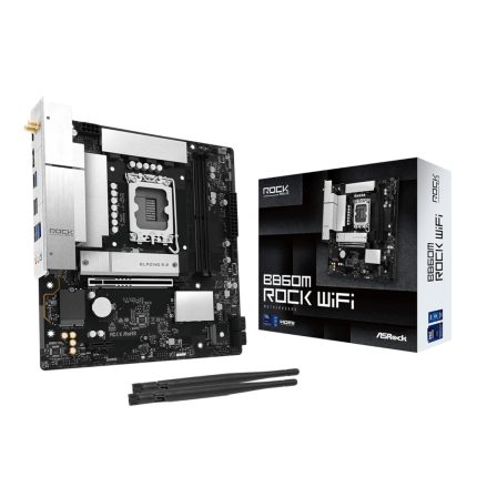 ASRock B860M Rock WiFi Intel LGA1851 MATX Gaming Motherboard