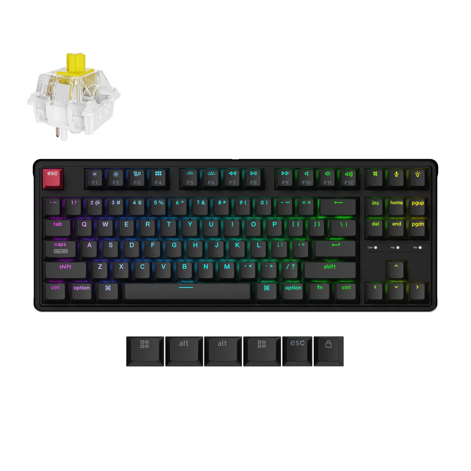 C3PX-H4_Keychron_C3_Pro_80_8K_Super_Banana_Switc_wr_01 Keychron C3 Pro 80% 8K Super Banana Switch Hot-swappable RGB Wired Custom Mechanical Keyboard