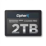 2TB CipherX, CX2000 PRO 2.5″, 3D NAND TLC, NANDXtend ECC Data Protect, SLC Caching, SATA-6Gbps (TCG and AES Encryption support) SSD