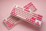 Ducky Gossamer Pink Keycap Set | PBT Double-Shot | 108-Key | US Layout - New - Image 2