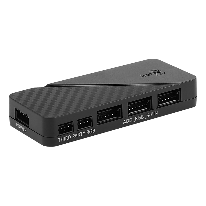 H66F-Infographic-0 Aerocool 6-Port RGB Hub | PWM Fan Control | 6x RGB Ports | Sync & Control - New - Image 1