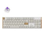 Keychron K10 HE Special Edition Full-size Hot-Swap Gateron Dbl-Rail Nebula Switch RGB Wireless Keyboard – White (Wood + Al)