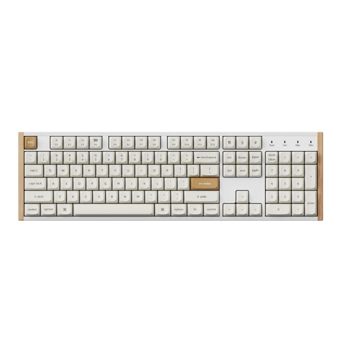 Keychron K10 HE Special Edition Full-size Hot-Swap Gateron Dbl-Rail Nebula Switch RGB Wireless Keyboard - White (Wood + Al) - Image 2
