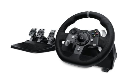 Logitech G920 Driving Force Racing Wheel | Stainless Steel Paddles | Hand-Stitched Leather Wheel | Dual Motor Force Feedback | USB - New