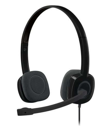 Logitech H151 | Stereo Headset | 3.5mm Jack | Noise-Cancelling Mic | Inline Controls - New