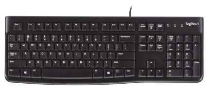 Logitech K120 | Wired USB Keyboard | Full-Size Layout | Spill-Resistant | Quiet Typing - New