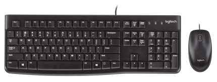 Logitech MK120 | Wired USB Keyboard & Mouse Combo | Full-Size Layout | Optical Mouse | Plug & Play - New