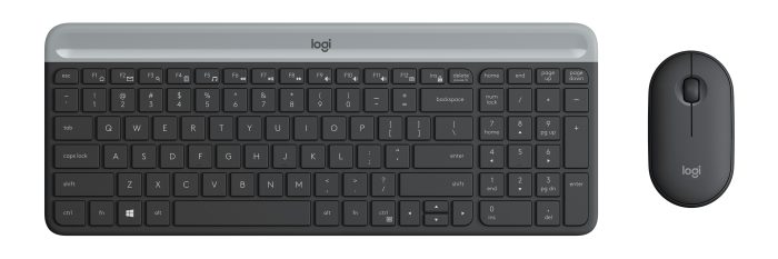 Logitech MK470 | Wireless Keyboard & Mouse Combo | Slimline Design | USB Receiver | Graphite - New - Image 1