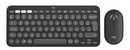 Logitech Pebble 2 Combo | Wireless Keyboard & Mouse | Bluetooth & USB Receiver | Quiet Keys | Multi-Device - New