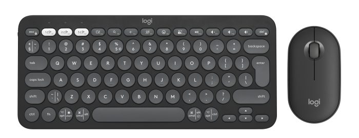 Logitech Pebble 2 Combo | Wireless Keyboard & Mouse | Bluetooth & USB Receiver | Quiet Keys | Multi-Device - New - Image 1