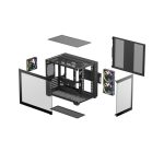 Deepcool CG330 3F Panoramic Dual-Chamber Micro-ATX Gaming Chassis - Black - Image 12