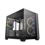 Deepcool CG330 3F Panoramic Dual-Chamber Micro-ATX Gaming Chassis – Black