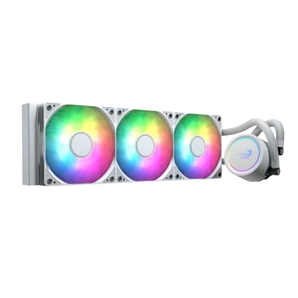 Aerocol Abyss L360 White – 360mm ARGB Liquid Cooler – Intel LGA1851/LGA1700   – AMD AM4/AM5.