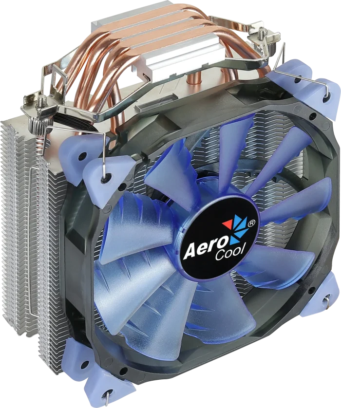 Aerocool Verkho 4 Lite | CPU Air Cooler | 125W TDP | Blue LED | Intel & AMD Compatible - New - Image 2