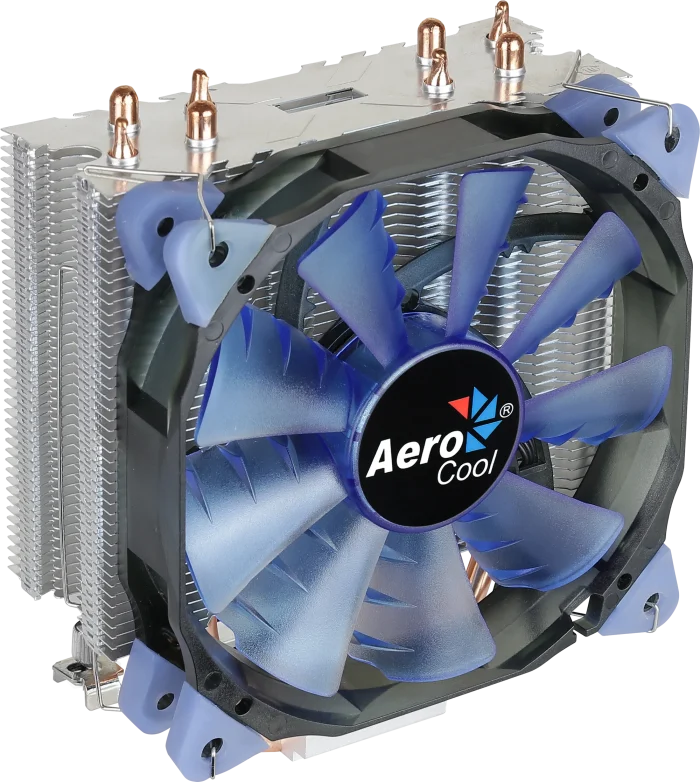 Aerocool Verkho 4 Lite | CPU Air Cooler | 125W TDP | Blue LED | Intel & AMD Compatible - New - Image 6