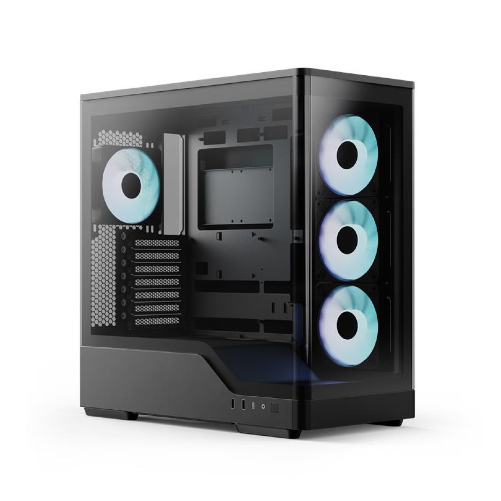 aerocool_p500a_product-gallery_bk-1 Aerocool P500A | Mid-Tower ATX Case | 4x 120mm ARGB Fans | 4-Port ARGB Hub - New - Image 1