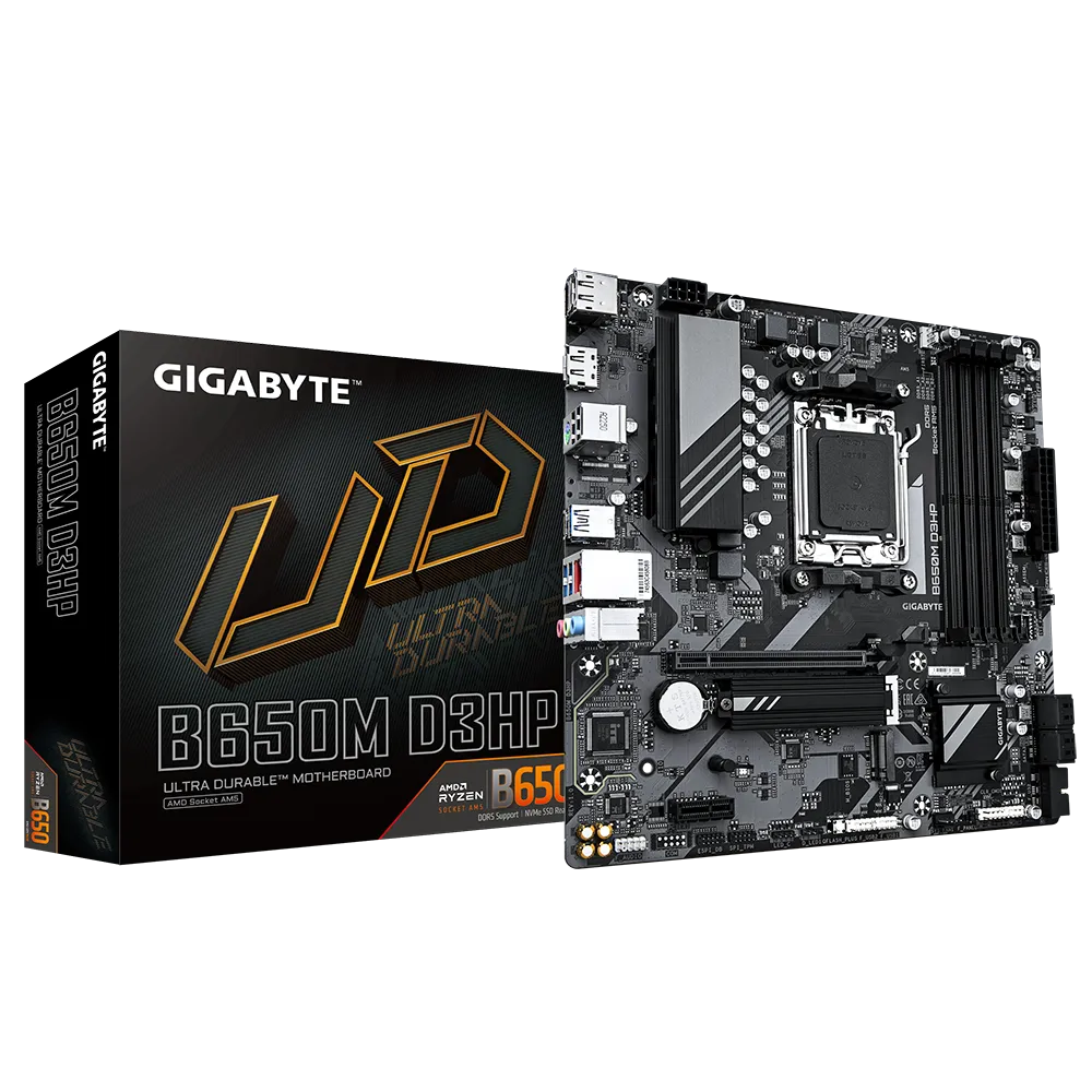 b650m-d3hp-01_1fns GIGABYTE B650M D3HP | AMD B650 Chipset | AM5 Socket | DDR5 Memory | Dual M.2 NVMe - New - Image 1