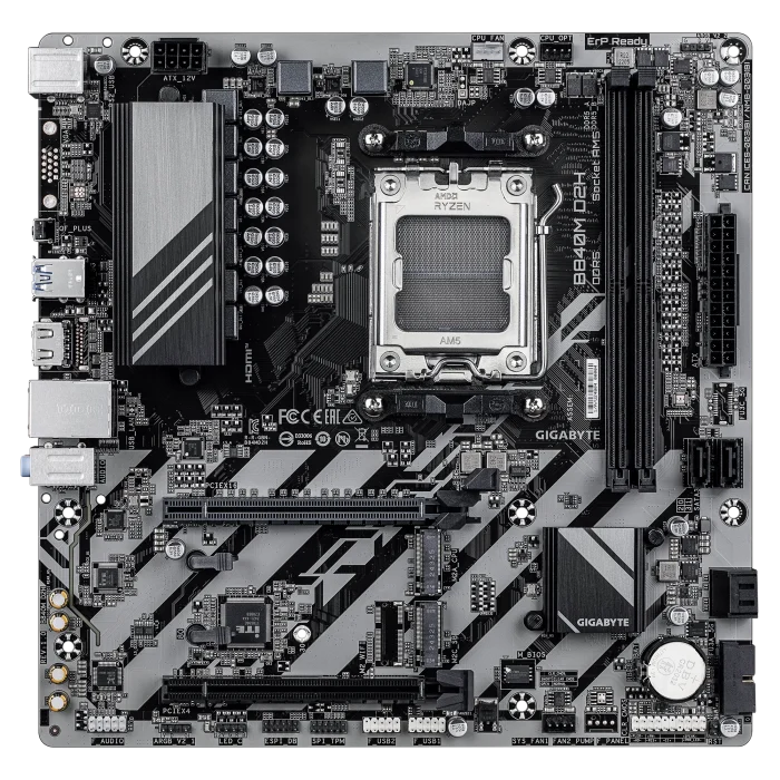 GIGABYTE B840M D2H | AMD B840 Chipset | AMD AM5 Socket | DDR5 Memory | Dual M.2 SSD - New - Image 2