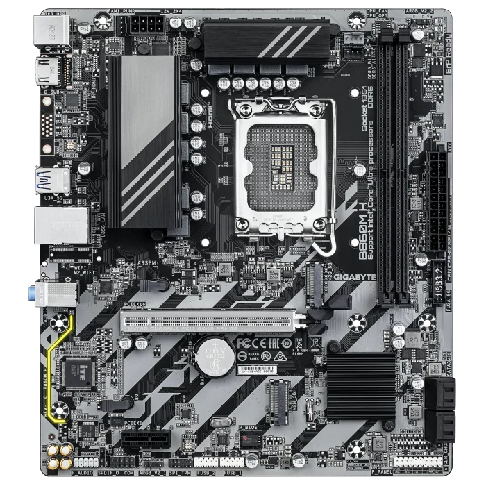 GIGABYTE B860M H | Intel B860 Chipset | LGA 1851 Socket | DDR5 Memory | mATX Form Factor - New - Image 2