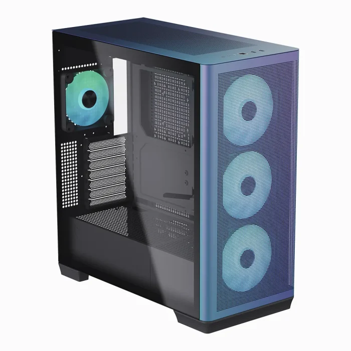 Aerocool APNX C1-R ChromaFlair | Mid-Tower ATX | 4x PWM ARGB Fans | 360mm Radiator Support - New - Image 3