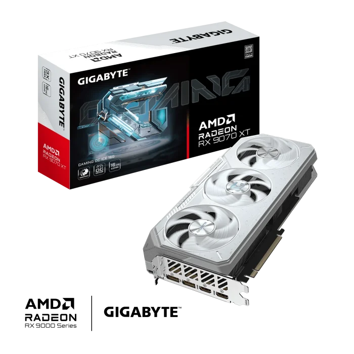 GIGABYTE Radeon RX 9070 XT Gaming OC ICE | 16GB GDDR6 | 256-Bit | PCIe 5.0 | 3060 MHz Core Clock - New - Image 11