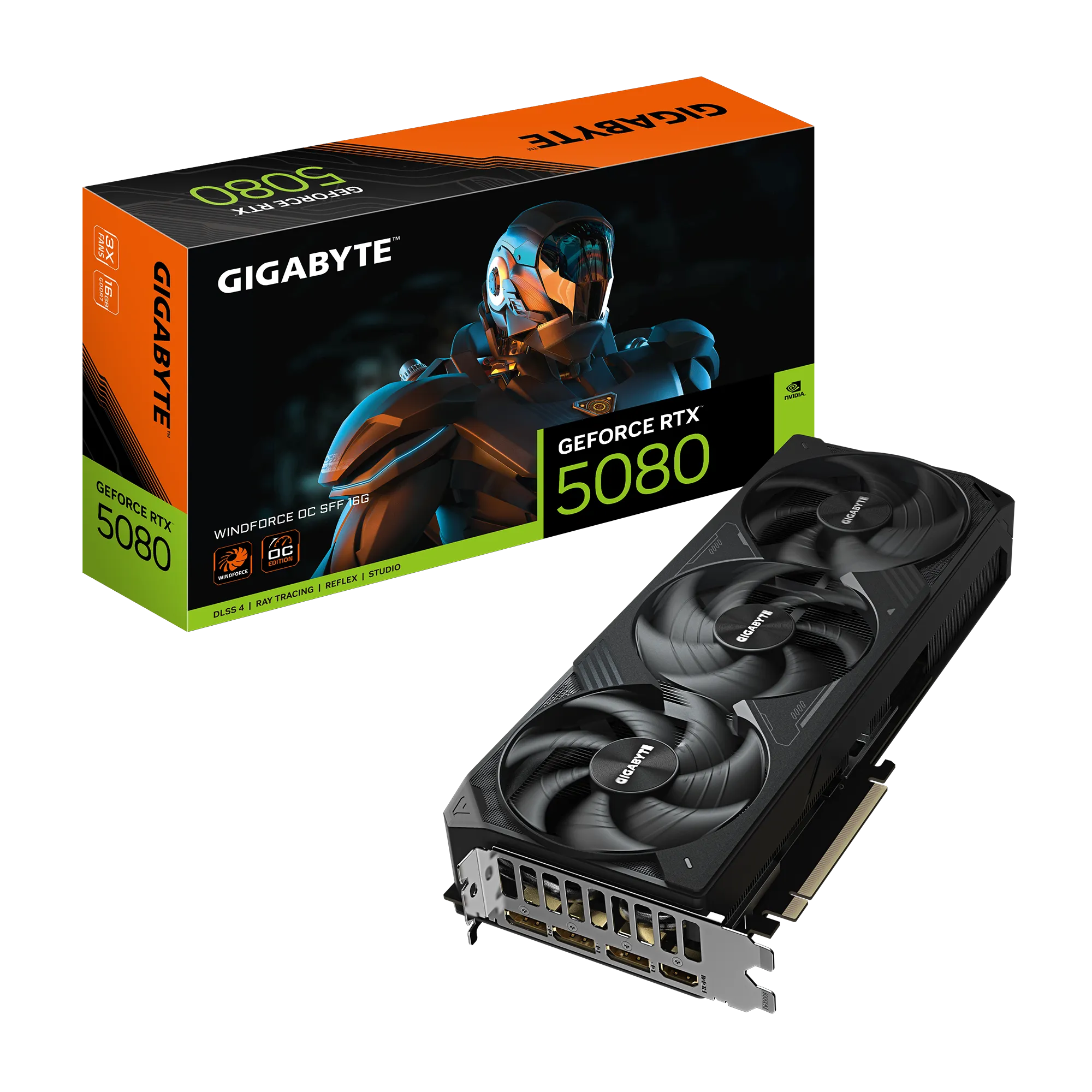 eb603e87d60736dc4d01dfbc25a74f93c2104068 GIGABYTE GeForce RTX 5080 WINDFORCE OC | 16GB GDDR7 | 256-Bit Bus | PCI-E 5.0 | 2670MHz Core Clock - New - Image 1