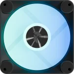 Aerocool APNX FP1-R | 120mm PWM Fan | ARGB Lighting | Black - New - Image 2