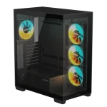 Gigabyte C500 Panoramic Stealth | ATX Mid-Tower | 4x 120mm ARGB Fans | 360mm Radiator Support | 3x Drive Bays - New - Image 5