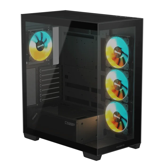 Gigabyte C500 Panoramic Stealth | ATX Mid-Tower | 4x 120mm ARGB Fans | 360mm Radiator Support | 3x Drive Bays - New - Image 5