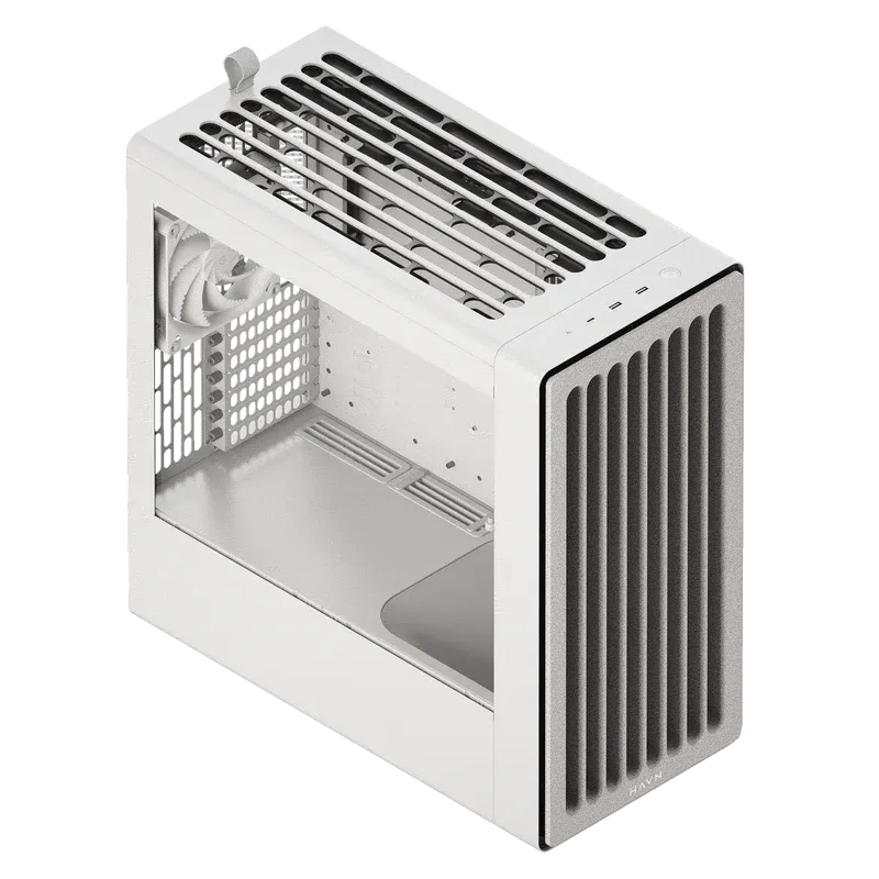 havn-product-bf-360-white-05_hov8 Aerocool HAVN BF 360 Flow | EATX Mid-Tower | 360mm AIO Support | 7-Fan Capacity | Adjustable GPU Bracket - New - Image 1