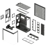 Aerocool HAVN HS 420 VGPU Edition | EATX Full Tower | Adjustable GPU Bracket | 11 Fan Support | 420mm Radiator - New - Image 3