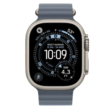 Apple iWatch Ultra 3 | 49mm | Natural Titanium | Anchor Blue Ocean Band - New