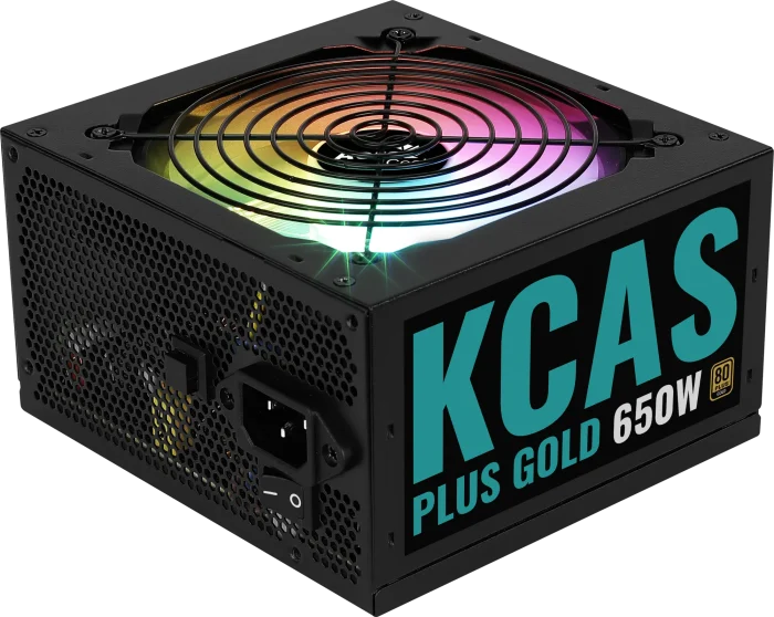 Aerocool KCAS Plus Gold 650W RGB PSU | 80 Plus Gold | 650W Output | RGB Lighting | ATX Form Factor - New - Image 4