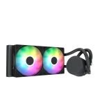 Aerocol Abyss L240 Black with digital display – 240mm ARGB Liquid Cooler – Intel LGA1851/LGA1700   – AMD AM4/AM5.