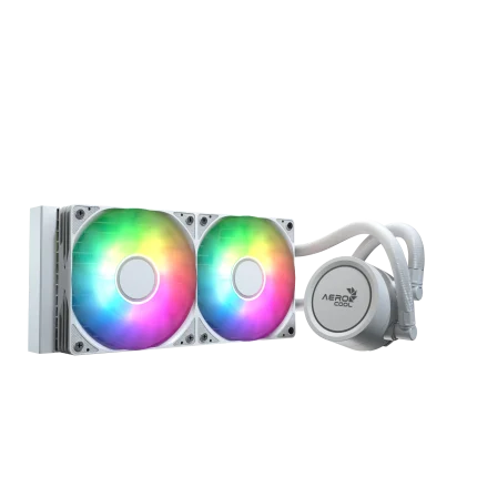 Aerocol Abyss L240 White – 240mm ARGB Liquid Cooler – Intel LGA1851/LGA1700   – AMD AM4/AM5.