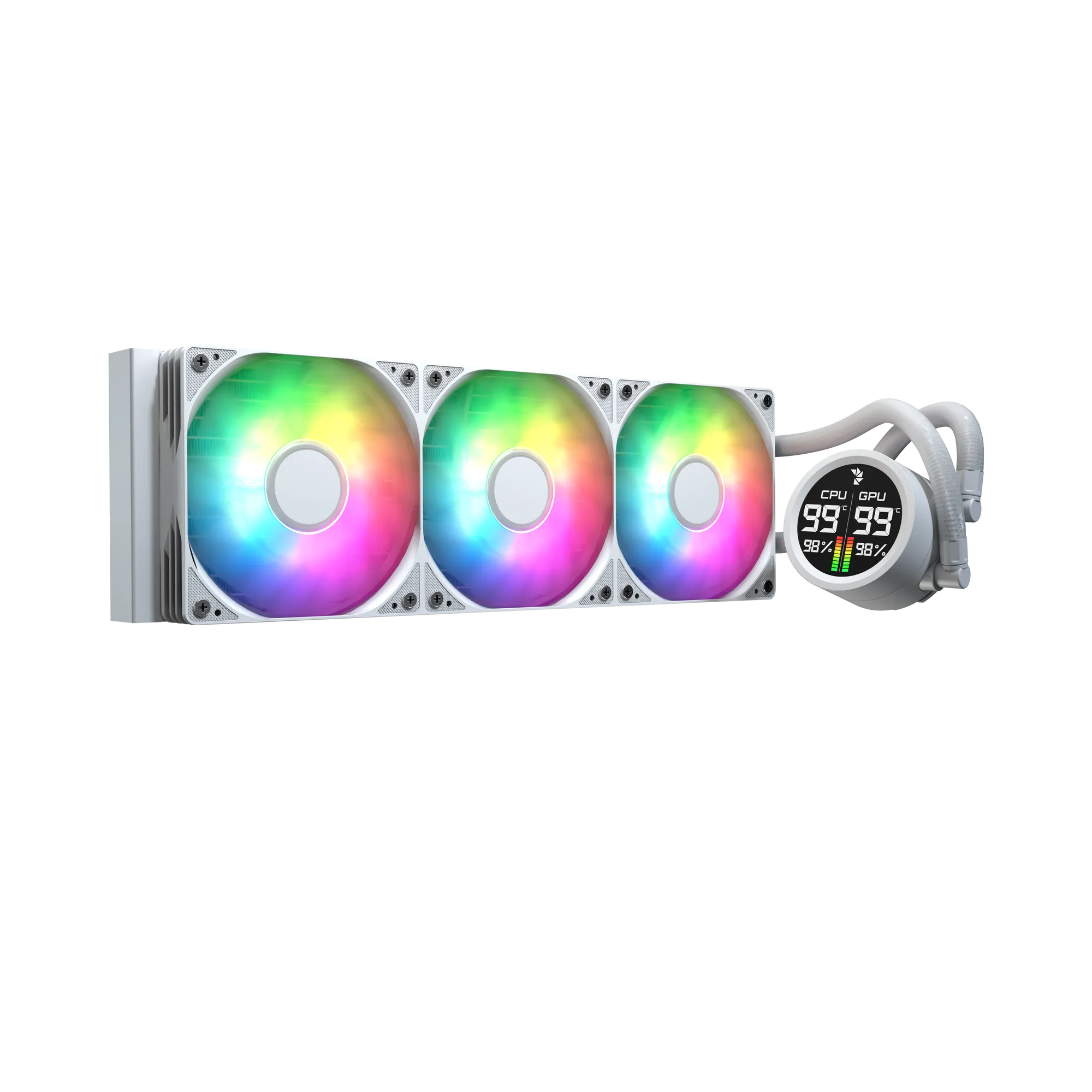 l360-wt-led-digi_2imi Aerocool Abyss L360 | 360mm ARGB Liquid Cooler | Digital Display | Intel LGA1851/LGA1700 | AMD AM4/AM5 - New - Image 1