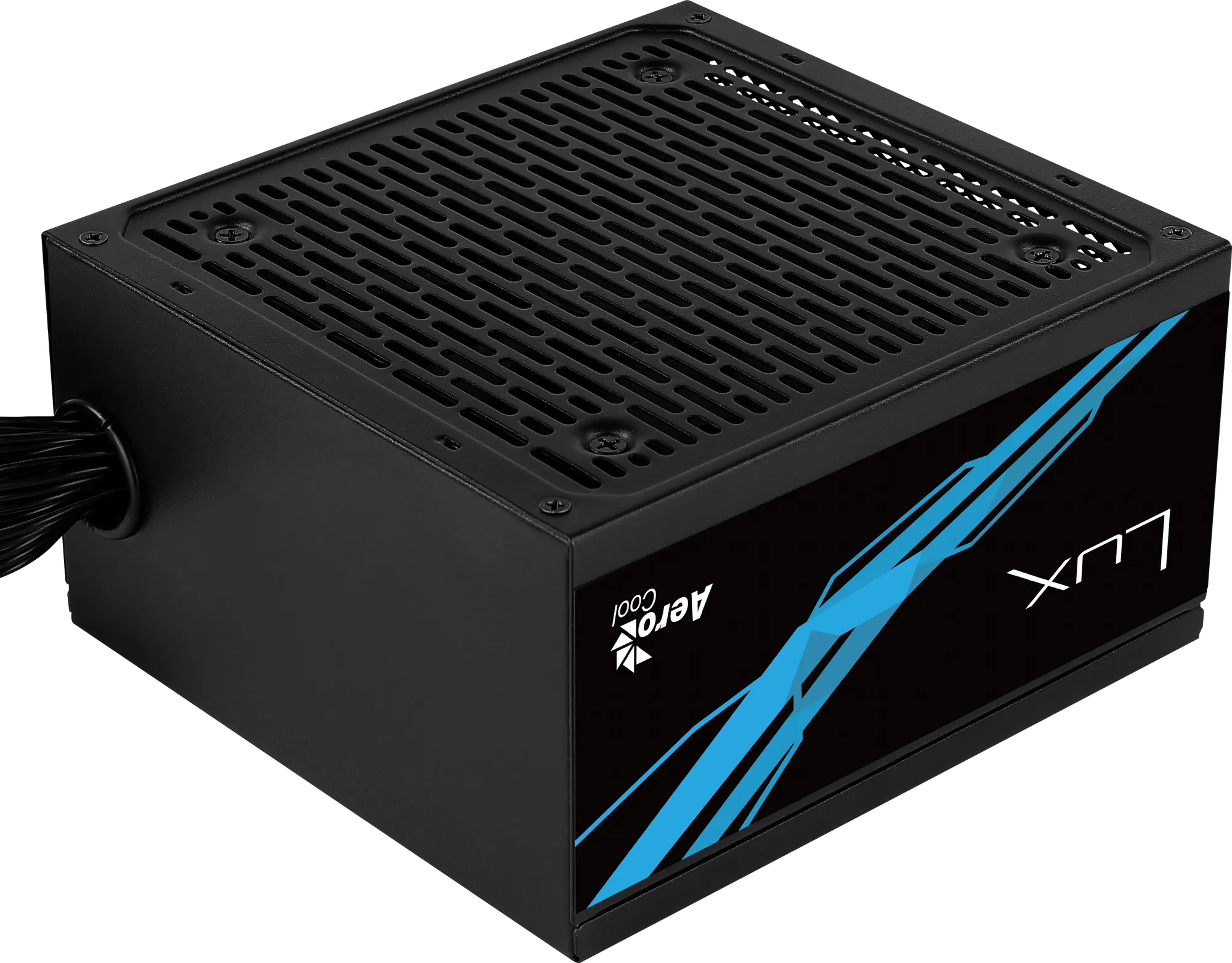 lux-1000w-top-left-45_uckd Aerocool LUX Gold 1000W PSU | 80 Plus Gold | ATX 24-Pin | 4x PCIe 6+2-Pin | 8x SATA - New - Image 1