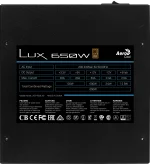 Aerocool LUX Bronze 650W PSU | ATX 24-Pin | 80 Plus Bronze | 2x PCIe 6+2-Pin | 5x SATA - New - Image 2