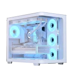 Aerocool P500C White Mid tower case – Includes 120mm ARGB Fan x 4 and 4-port ARGB control hub – ATX – 3x 2.5” or 2×3.5” – 360m