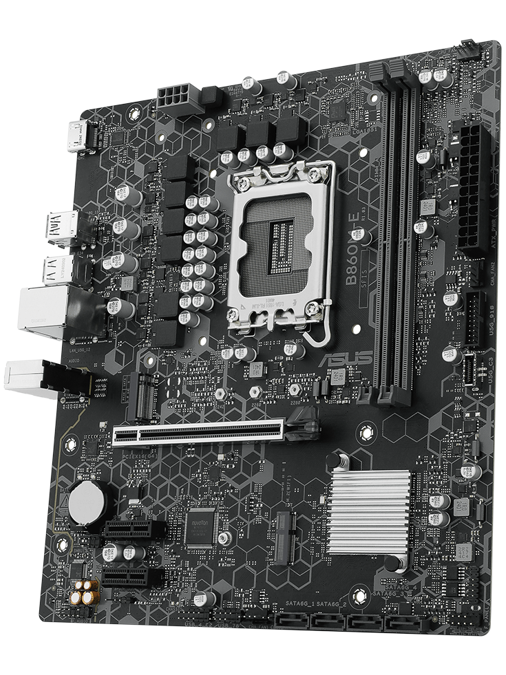 pd ASUS B860M-E GEN5 | Intel B860 Chipset | LGA1851 Socket | DDR5 Support | Micro-ATX - New - Image 1